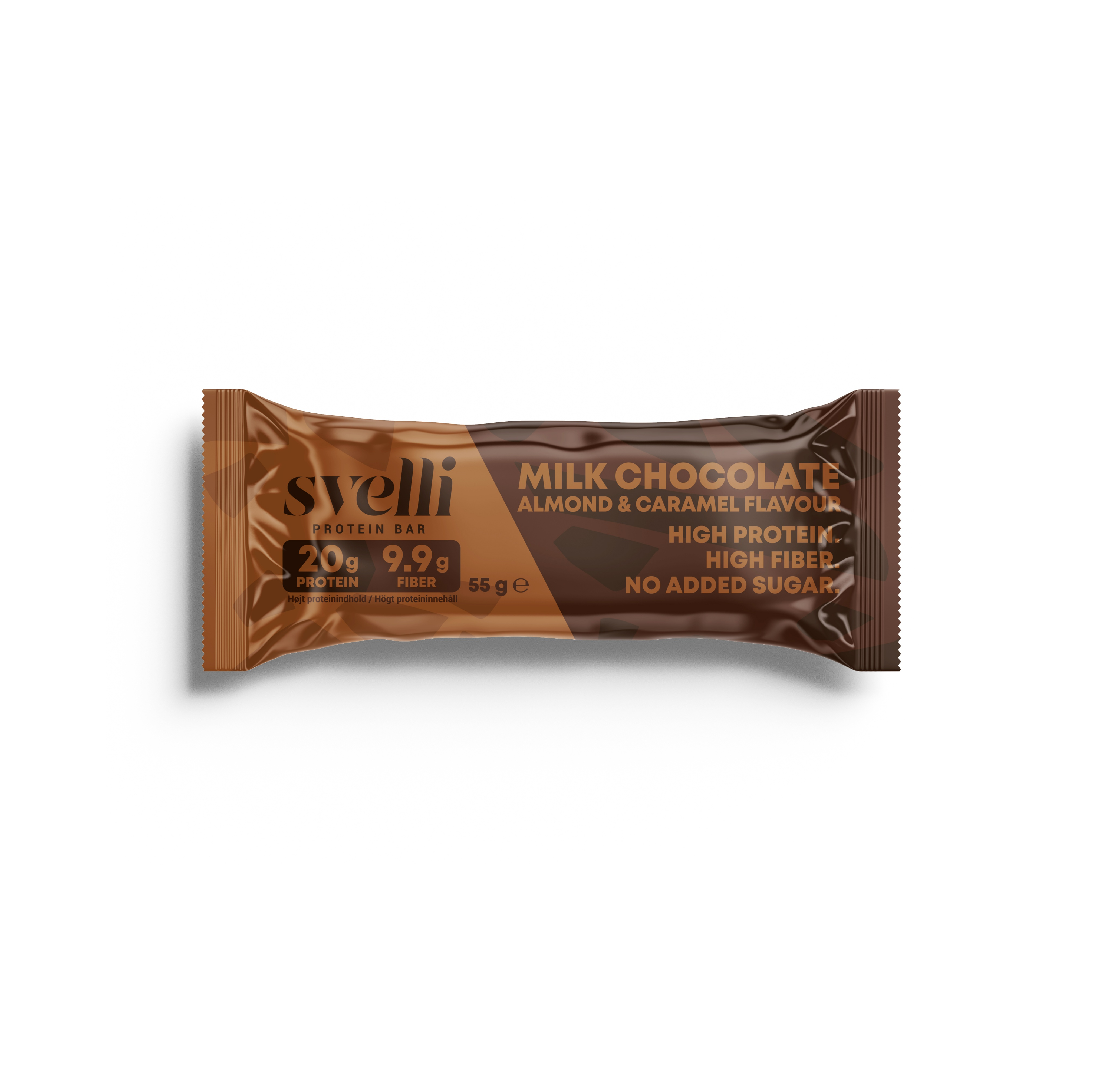 Svelli Milk Chocolate Almond & Caramel Proteinbar – Uden tilsat sukker