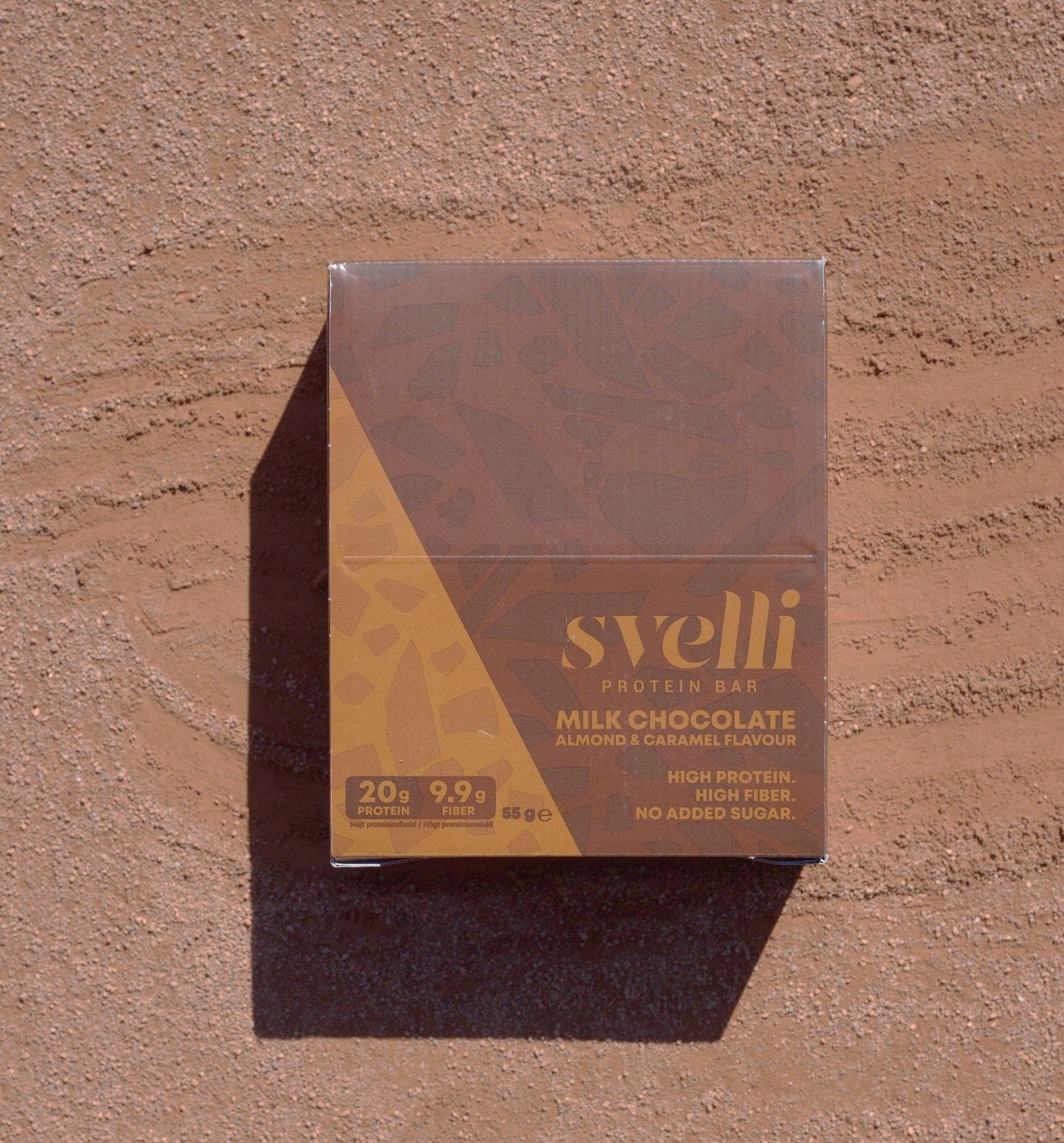 Svelli Proteinbar Box (16 stk) – Milk Chocolate Almond & Caramel