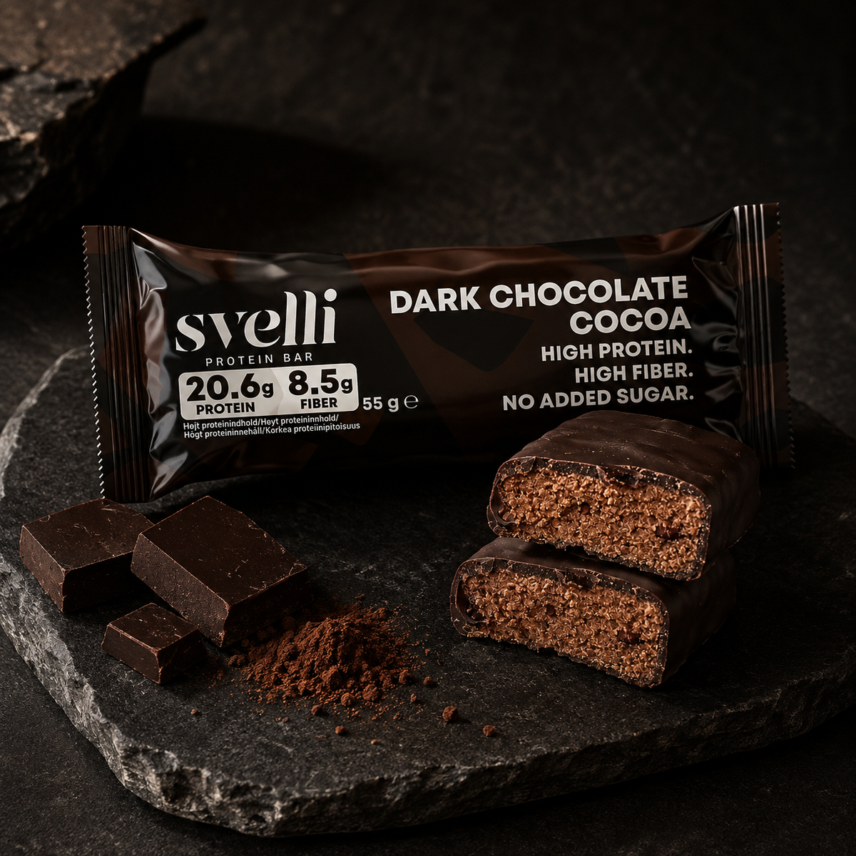 Dark Chocolate Cocoa Proteinbar (16 × 55g)