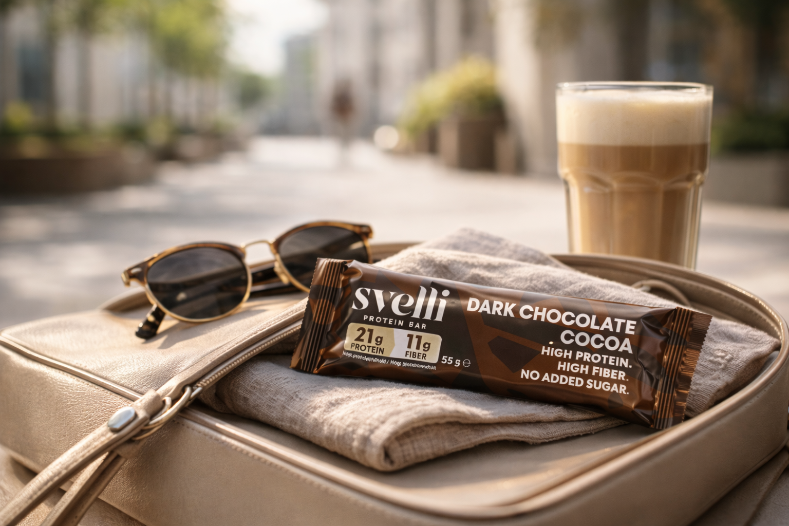Svelli Dark Chocolate Cocoa Proteinbar - Uden tilsat sukker