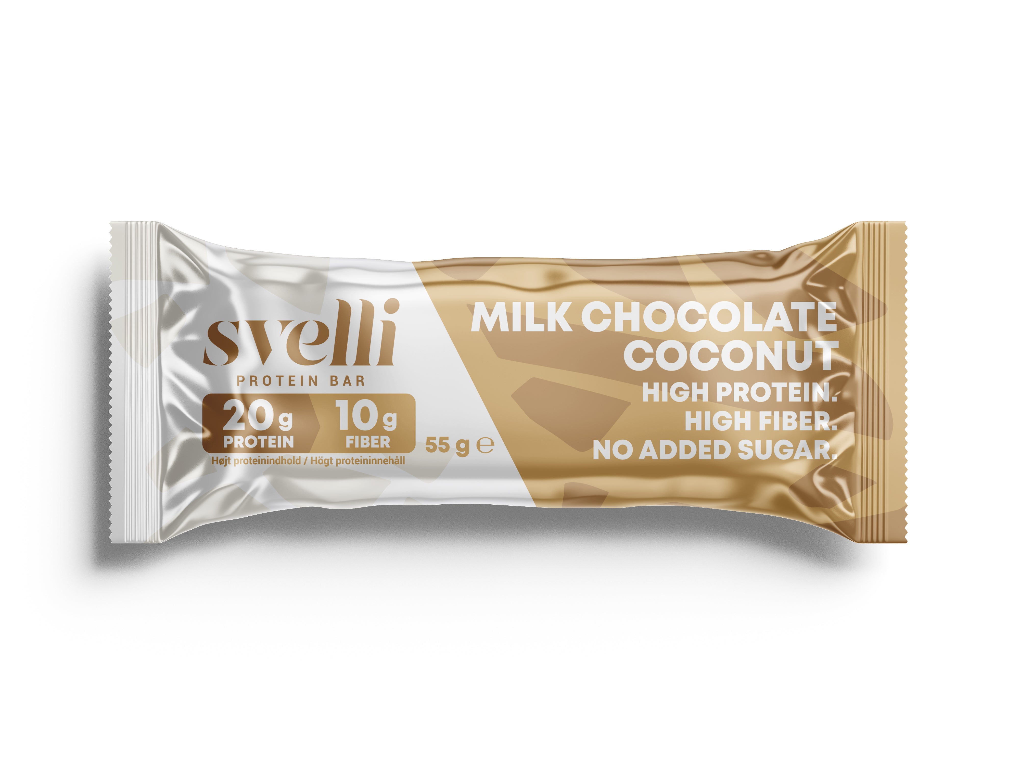 Svelli Milk Chocolate Coconut Proteinbar - Uden tilsat sukker (16 x 55g)
