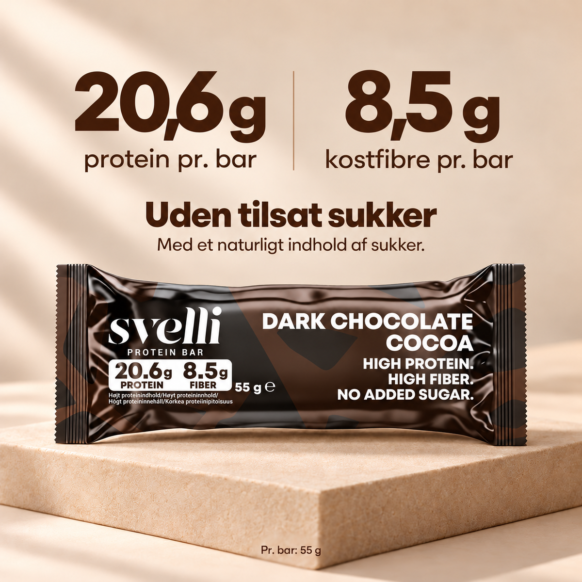 Dark Chocolate Cocoa Proteinbar (16 × 55g)