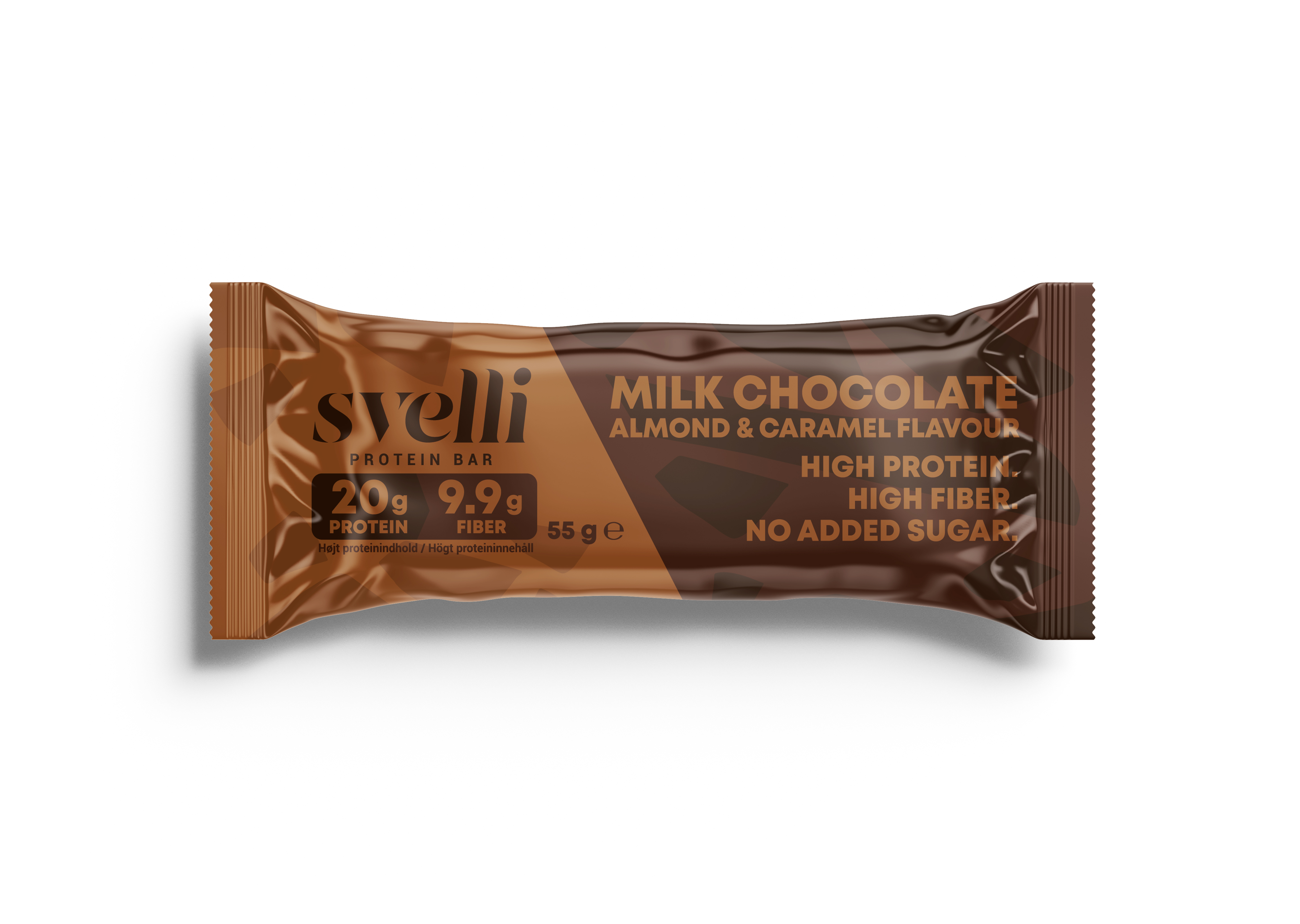 Svelli Milk Chocolate Almond & Caramel Proteinbar – Uden tilsat sukker