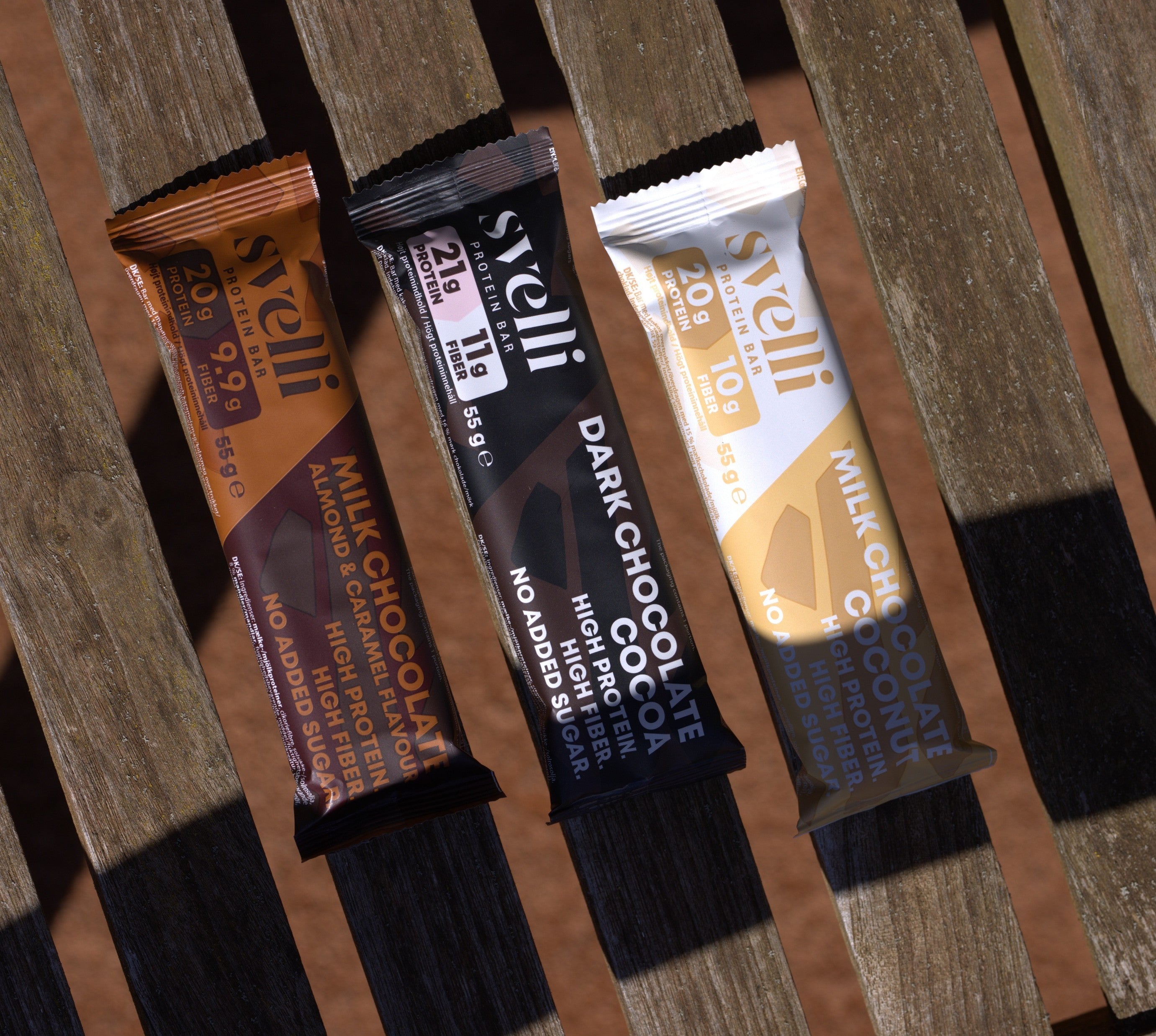 Svelli Milk Chocolate Almond & Caramel Proteinbar – Uden tilsat sukker