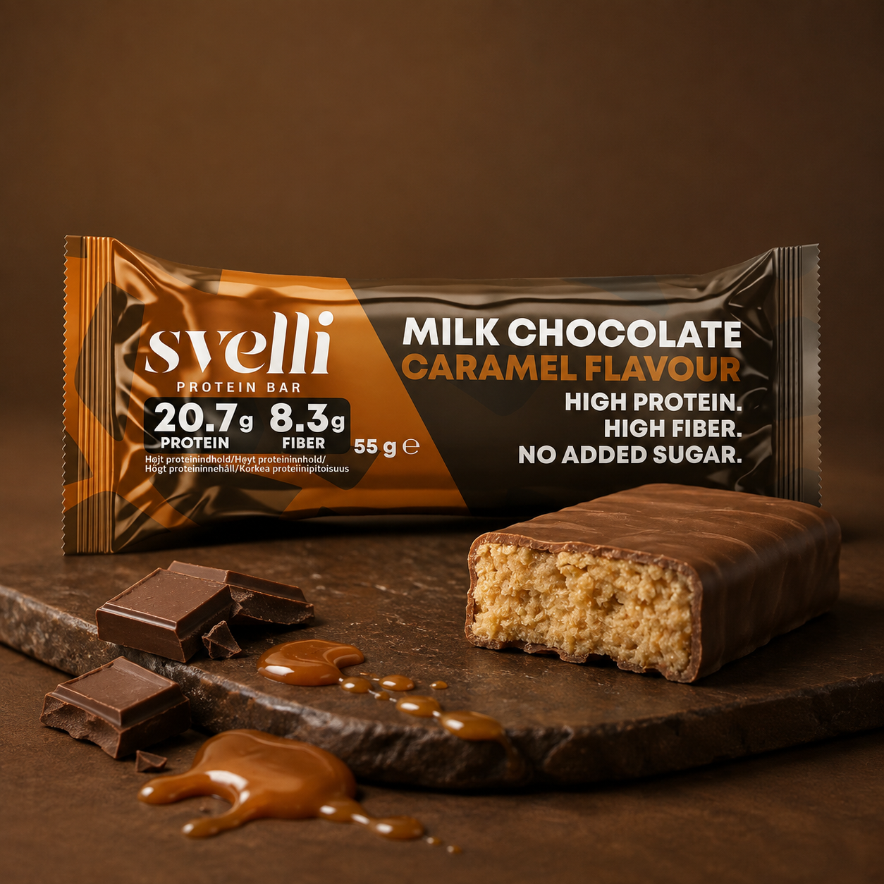 Milk Chocolate Caramel Proteinbar (16 × 55g)