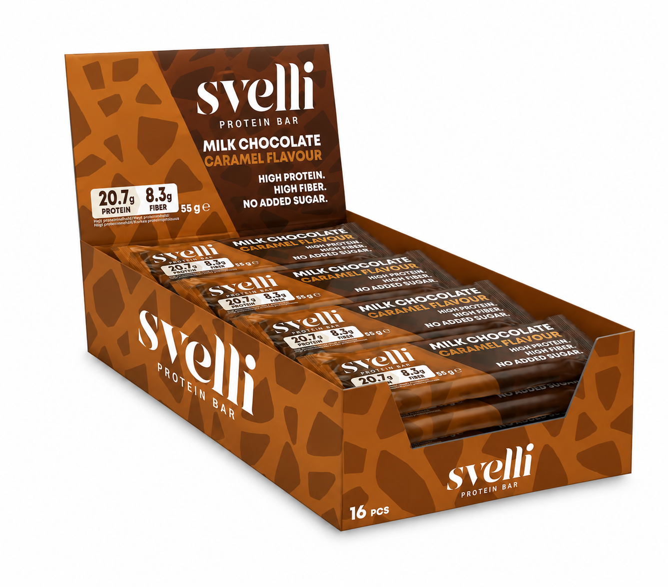 Milk Chocolate Caramel Proteinbar (16 × 55g)