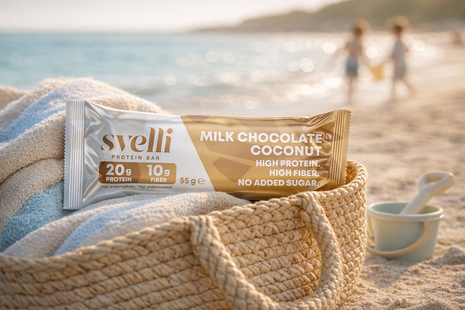 Svelli Milk Chocolate Coconut Proteinbar - Uden tilsat sukker