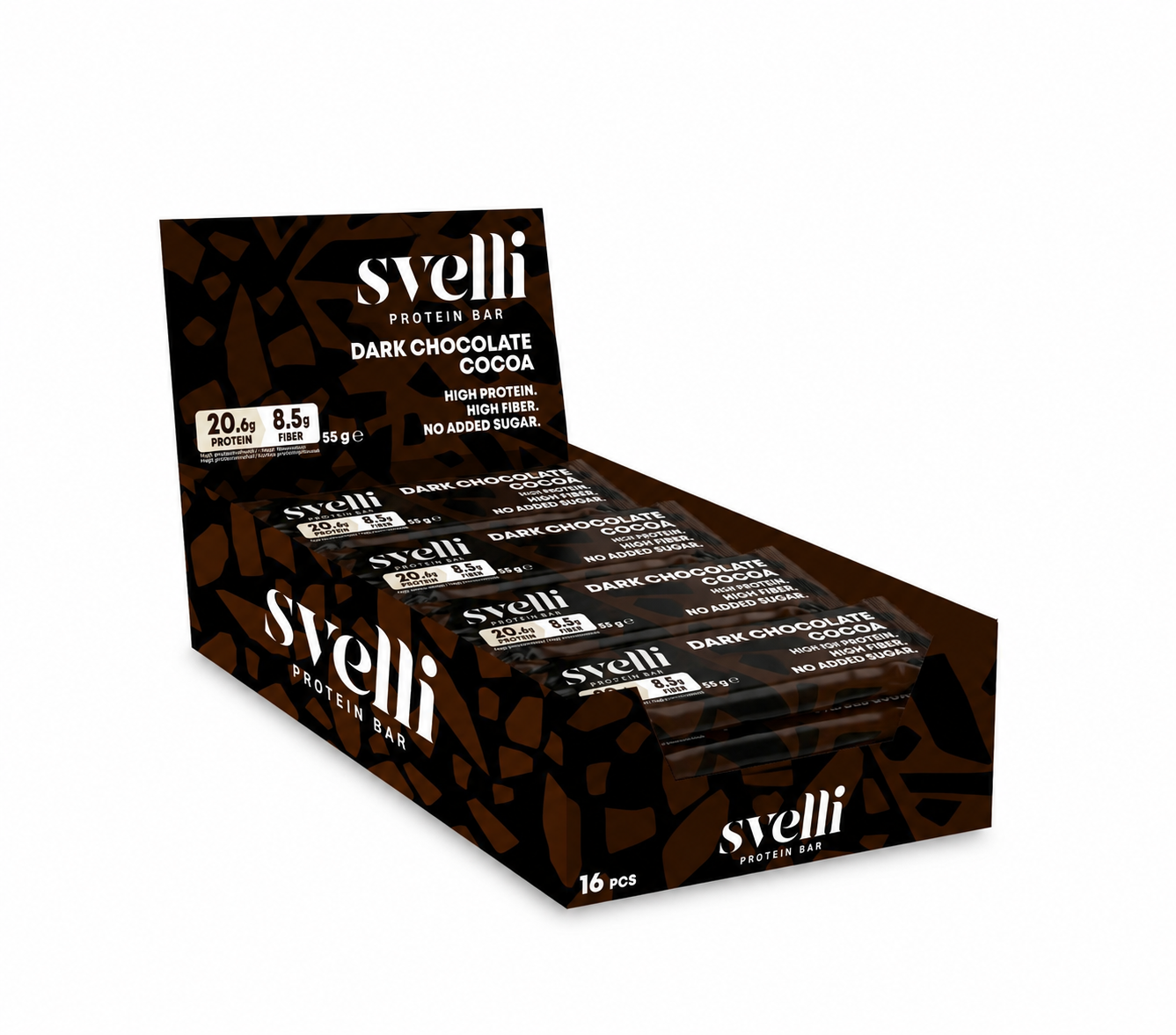 Dark Chocolate Cocoa Proteinbar (16 × 55g)