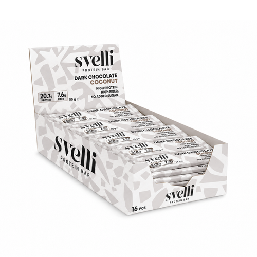 Dark Chocolate Coconut -proteiinipatukka (16 × 55 g)